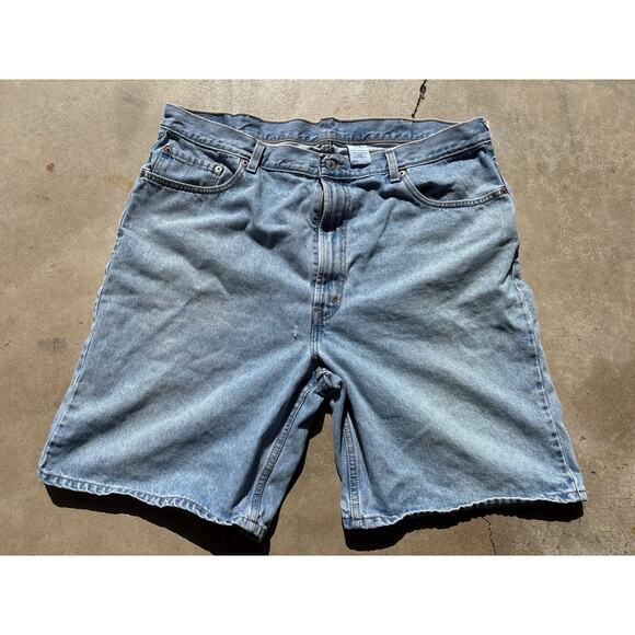 Y2K Levi’s 550 Jorts denim shorts 42 L distressed light wash faded baggy - Picture 1 of 5